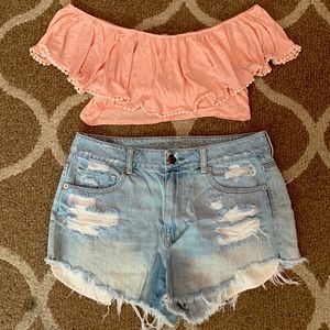 Pale-Pink Layered Croptop
